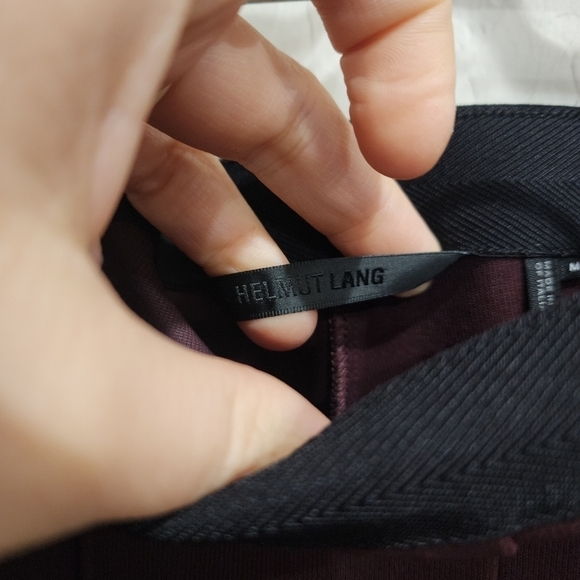 HELMUT LANG Ponte Kick Flare Bootcut Pants Maroon HLW32155 - Picture 3 of 6